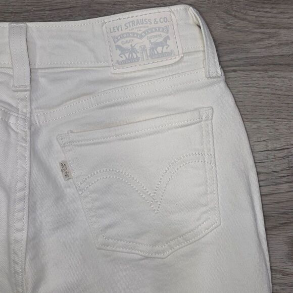 Levi's 535 Super Skinny White Out Stretch Denim Jeans Size 26 - Picture 7 of 7